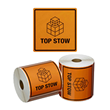 Top Stow Label Roll, Black On Orange, 99mm x 99mm 500 Labels Roll